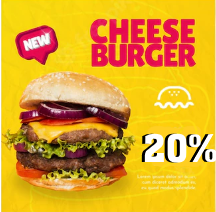 CHEESE BURGER 20%